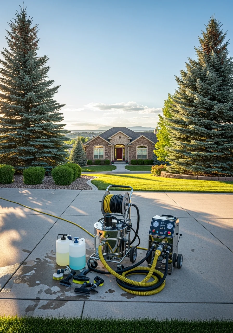 Skilled tradesperson performing detailed work on a Parker home in a growing neighborhood setting.